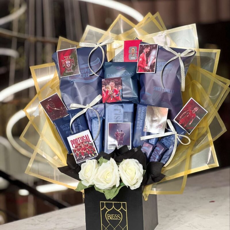 Midnight Blue Football Fan Chocolate Bouquet